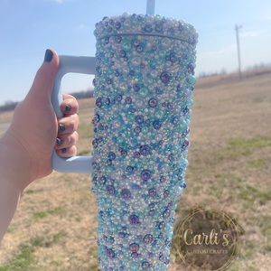 40 oz Rhinestoned Tumbler